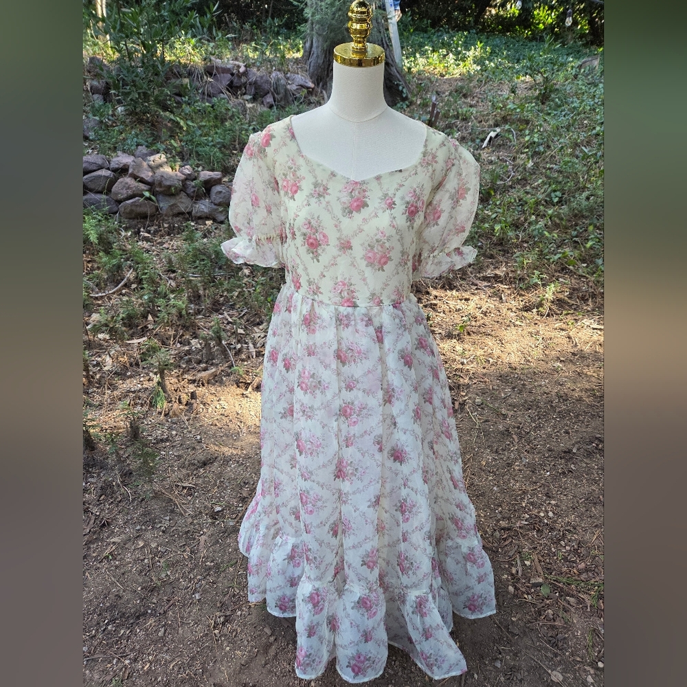 JessaKae Bridgerton Pink Rose Amelia Cottage Coquette Dress _ PLEASE READ